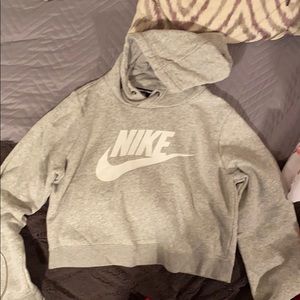 gray nike hoodie